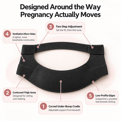 Trevona™ Pregnancy Belly Belt – Breathable, Adjustable Bump Support